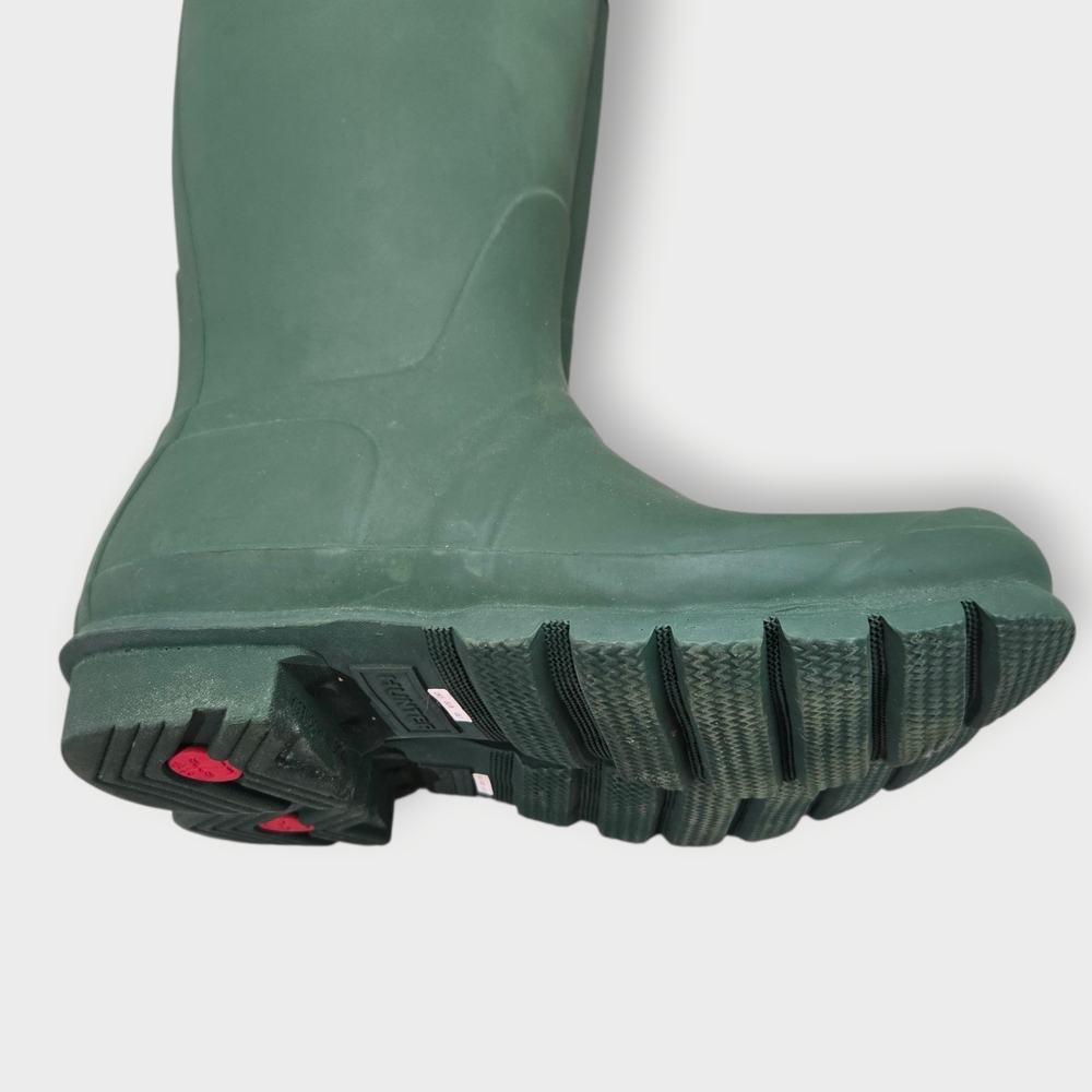 Hunter Women's Original Tall Hunter Pull On Green Rain Boots Size 7 - Picture 9 of 11